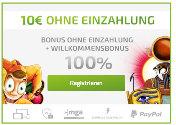 10 Euro Bonus ohne Einzahlung bei Lapalingo Casino